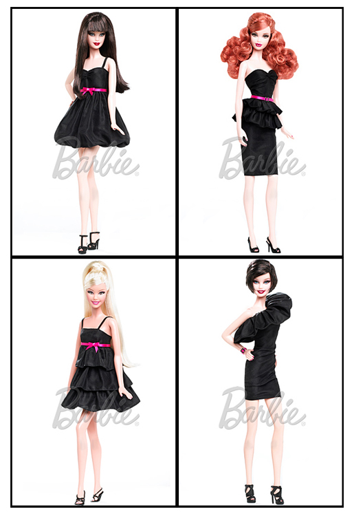 4 barbie set